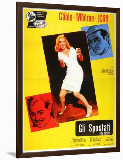 The Misfits, Italian Movie Poster, 1961-null-Framed Art Print