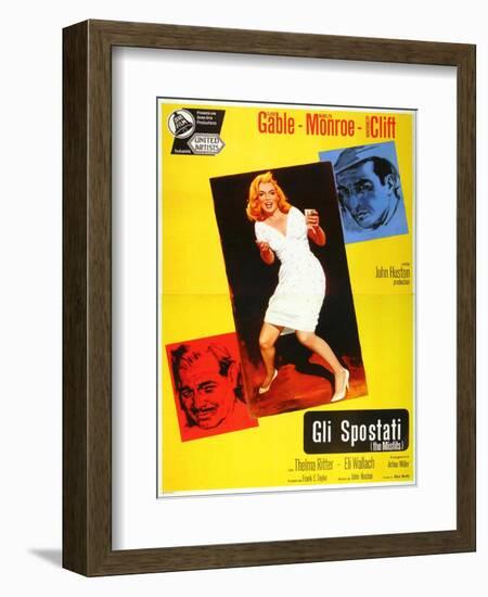 The Misfits, Italian Movie Poster, 1961-null-Framed Art Print