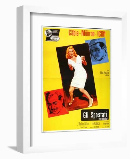 The Misfits, Italian Movie Poster, 1961-null-Framed Art Print