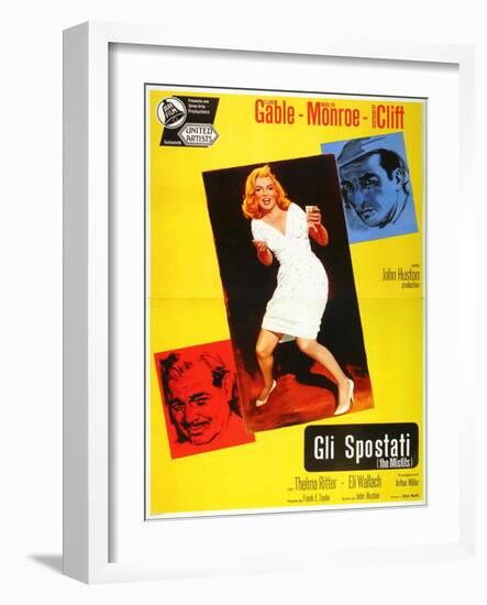 The Misfits, Italian Movie Poster, 1961-null-Framed Art Print