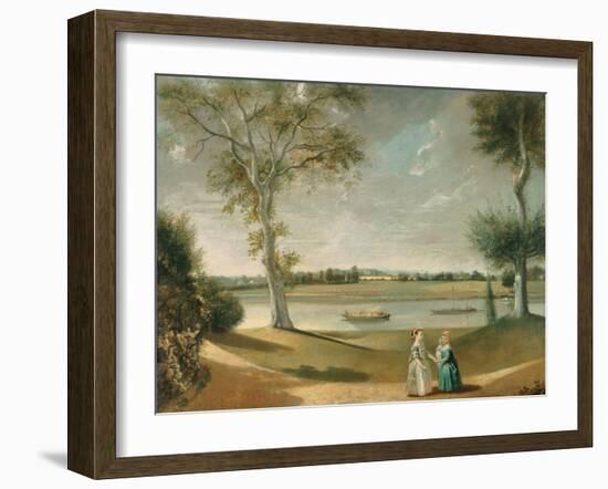 The Misses Garrick by the Thames at Hampton, 1762-Johann Zoffany-Framed Giclee Print