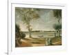 The Misses Garrick by the Thames at Hampton, 1762-Johann Zoffany-Framed Giclee Print