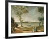 The Misses Garrick by the Thames at Hampton, 1762-Johann Zoffany-Framed Giclee Print