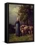 The Missing Flock-Charles Emile Jacque-Framed Stretched Canvas