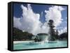 The Mission Bay Fountain, Auckland, North Island, New Zealand, Pacific-Nick Servian-Framed Stretched Canvas