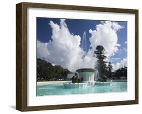 The Mission Bay Fountain, Auckland, North Island, New Zealand, Pacific-Nick Servian-Framed Photographic Print