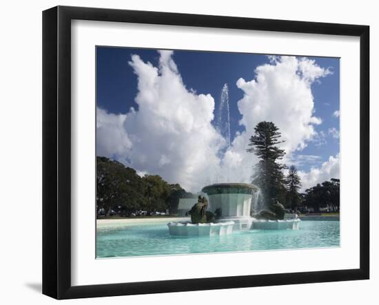 The Mission Bay Fountain, Auckland, North Island, New Zealand, Pacific-Nick Servian-Framed Photographic Print