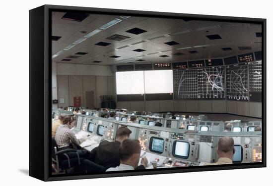 The Mission Operations Control Room in Mission Control Centre, Houston, Texas, USA, 1971-null-Framed Stretched Canvas