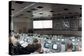 The Mission Operations Control Room in Mission Control Centre, Houston, Texas, USA, 1971-null-Stretched Canvas
