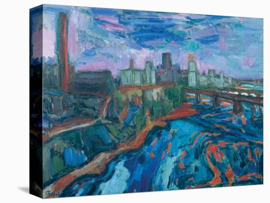 The Mississippi at Minneapolis-Martin Bloch-Stretched Canvas