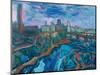 The Mississippi at Minneapolis-Martin Bloch-Mounted Giclee Print