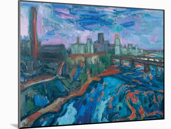 The Mississippi at Minneapolis-Martin Bloch-Mounted Giclee Print