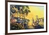 The Mississippi in the Time of Peace, Pub. by Currier and Ives, New York, 1865-Frances Flora Bond Palmer-Framed Giclee Print