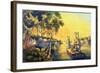 The Mississippi in the Time of Peace, Pub. by Currier and Ives, New York, 1865-Frances Flora Bond Palmer-Framed Giclee Print