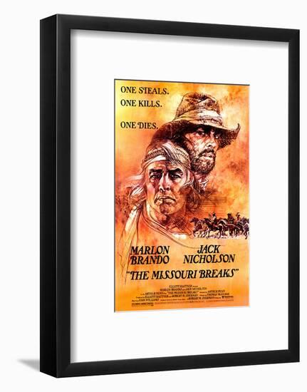 The Missouri Breaks, Marlon Brando, Jack Nicholson, 1976-null-Framed Photo