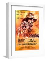 The Missouri Breaks, Marlon Brando, Jack Nicholson, 1976-null-Framed Photo