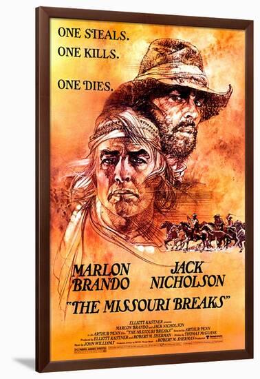 The Missouri Breaks, Marlon Brando, Jack Nicholson, 1976-null-Framed Photo