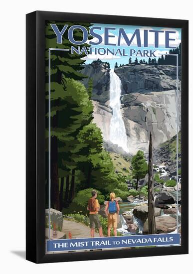 The Mist Trail - Yosemite National Park, California-null-Framed Poster