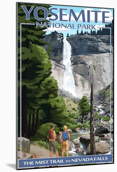 The Mist Trail - Yosemite National Park, California-null-Mounted Poster