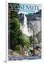 The Mist Trail - Yosemite National Park, California-Lantern Press-Framed Art Print