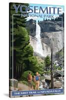 The Mist Trail - Yosemite National Park, California-Lantern Press-Stretched Canvas