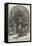 The Mistletoe Seller-Myles Birket Foster-Framed Stretched Canvas