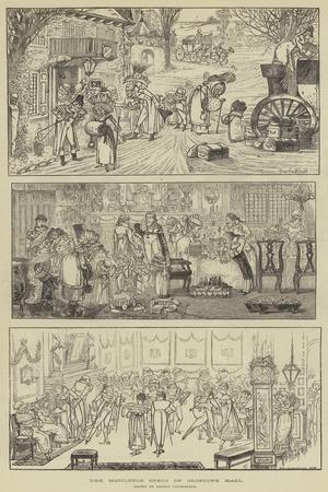 The mistletoe-seller 1853 antique print CHRISTMAS 
