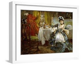The Mistress of the Inn, 1919-Alessandro Milesi-Framed Giclee Print