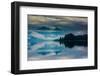 The misty mountains and calm waters of the Tongass National Forest, Southeast Alaska, USA-Mark A Johnson-Framed Photographic Print