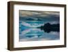 The misty mountains and calm waters of the Tongass National Forest, Southeast Alaska, USA-Mark A Johnson-Framed Premium Photographic Print