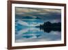 The misty mountains and calm waters of the Tongass National Forest, Southeast Alaska, USA-Mark A Johnson-Framed Photographic Print