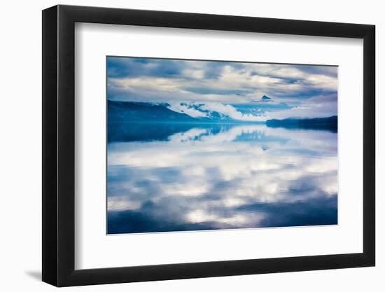 The misty mountains and calm waters of the Tongass National Forest, Southeast Alaska, USA-Mark A Johnson-Framed Photographic Print