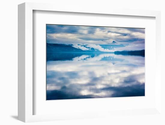 The misty mountains and calm waters of the Tongass National Forest, Southeast Alaska, USA-Mark A Johnson-Framed Photographic Print