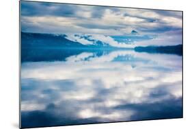 The misty mountains and calm waters of the Tongass National Forest, Southeast Alaska, USA-Mark A Johnson-Mounted Photographic Print