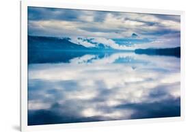 The misty mountains and calm waters of the Tongass National Forest, Southeast Alaska, USA-Mark A Johnson-Framed Photographic Print