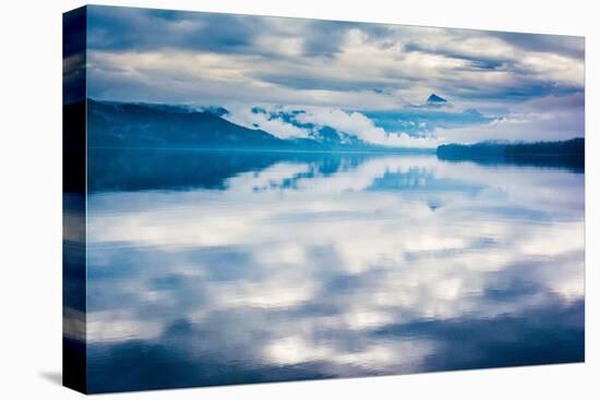 The misty mountains and calm waters of the Tongass National Forest, Southeast Alaska, USA-Mark A Johnson-Stretched Canvas