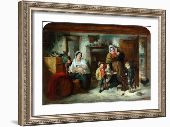 The Mitherless Bairn, 1851-93-Thomas Faed-Framed Giclee Print