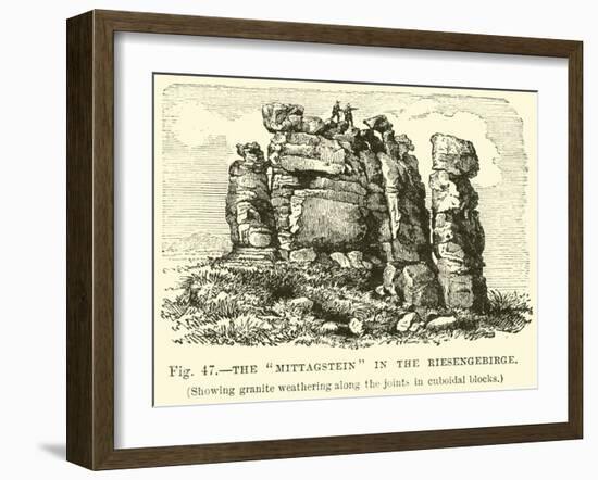 The "Mittagstein" in the Riesengebirge-null-Framed Giclee Print