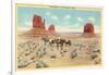 The Mittens in Monument Valley-null-Framed Art Print