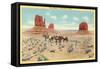 The Mittens in Monument Valley-null-Framed Stretched Canvas