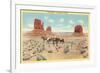 The Mittens in Monument Valley-null-Framed Premium Giclee Print