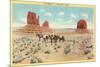The Mittens in Monument Valley-null-Mounted Premium Giclee Print