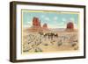 The Mittens in Monument Valley-null-Framed Art Print