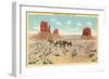 The Mittens in Monument Valley-null-Framed Art Print