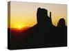 The Mittens, Monument Valley at Sunset, Arizona, USA-Sylvain Grandadam-Stretched Canvas