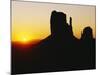 The Mittens, Monument Valley at Sunset, Arizona, USA-Sylvain Grandadam-Mounted Photographic Print