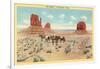 The Mittens, Monument Valley-null-Framed Art Print