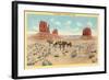 The Mittens, Monument Valley-null-Framed Art Print