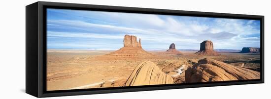The Mittens, Navajo Tribal Park, Monument Valley, Arizona, United States of America, North America-Gavin Hellier-Framed Stretched Canvas
