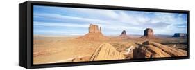 The Mittens, Navajo Tribal Park, Monument Valley, Arizona, United States of America, North America-Gavin Hellier-Framed Stretched Canvas